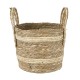 GloboStar® Artificial Garden NAXOS 20333 Διακοσμητικό Πλεκτό Καλάθι - Κασπώ Γλάστρα - Flower Pot Μπεζ με Καφέ Φ30cm x Υ26cm GloboStar® Artificial Garden NAXOS 20333 Διακοσμητικό Πλεκτό Καλάθι - Κασπώ Γλάστρα - Flower Pot Μπεζ με Καφέ Φ30cm x Υ26cm