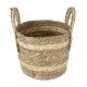 GloboStar® Artificial Garden NAXOS 20333 Διακοσμητικό Πλεκτό Καλάθι - Κασπώ Γλάστρα - Flower Pot Μπεζ με Καφέ Φ30cm x Υ26cm GloboStar® Artificial Garden NAXOS 20333 Διακοσμητικό Πλεκτό Καλάθι - Κασπώ Γλάστρα - Flower Pot Μπεζ με Καφέ Φ30cm x Υ26cm