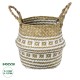GloboStar® Artificial Garden SYMI 20338 Διακοσμητικό Ψάθινο Καλάθι - Κασπώ Γλάστρα - Flower Pot Μπεζ με Λευκό Φ18cm x Υ20cm GloboStar® Artificial Garden SYMI 20338 Διακοσμητικό Ψάθινο Καλάθι - Κασπώ Γλάστρα - Flower Pot Μπεζ με Λευκό Φ18cm x Υ20cm