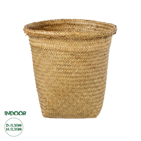 GloboStar® Artificial Garden CECILIA 20344 Διακοσμητικό Ψάθινο Καλάθι - Κασπώ Γλάστρα - Flower Pot Μπεζ Φ30cm x Υ30cm GloboStar® Artificial Garden CECILIA 20344 Διακοσμητικό Ψάθινο Καλάθι - Κασπώ Γλάστρα - Flower Pot Μπεζ Φ30cm x Υ30cm