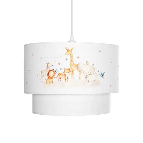GLOBOSTAR® GIRAFFE 204-0007 Παιδικό Κρεμαστό Φωτιστικό Οροφής με Ντουί 1 x E27 AC 220-240V IP20 - Πολύχρωμο - Μ30 x Π30 x Υ24cm