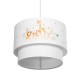 GLOBOSTAR® GIRAFFE 204-0007 Παιδικό Κρεμαστό Φωτιστικό Οροφής με Ντουί 1 x E27 AC 220-240V IP20 - Πολύχρωμο - Μ30 x Π30 x Υ24cm
