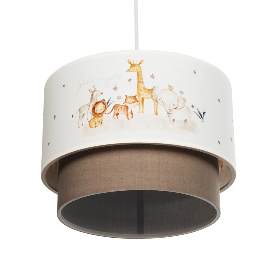 GLOBOSTAR® GIRAFFE 204-0008 Παιδικό Κρεμαστό Φωτιστικό Οροφής με Ντουί 1 x E27 AC 220-240V IP20 - Πολύχρωμο - Μ30 x Π30 x Υ24cm