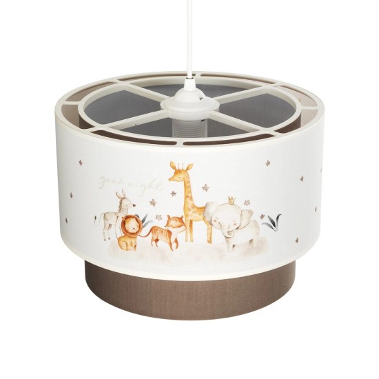 GLOBOSTAR® GIRAFFE 204-0008 Παιδικό Κρεμαστό Φωτιστικό Οροφής με Ντουί 1 x E27 AC 220-240V IP20 - Πολύχρωμο - Μ30 x Π30 x Υ24cm