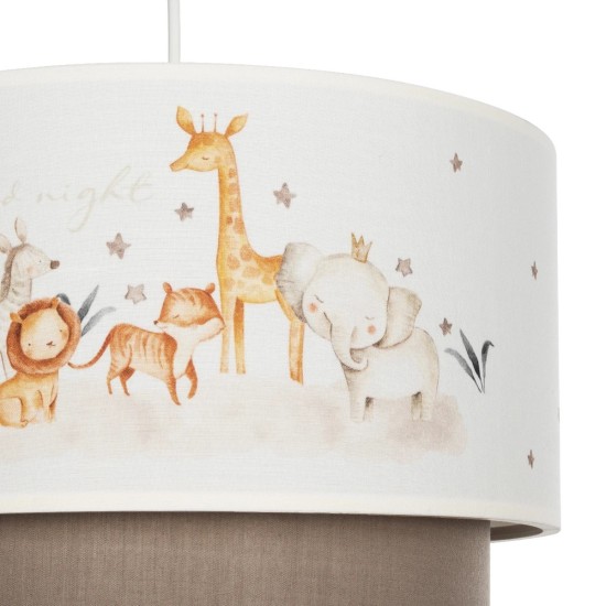 GLOBOSTAR® GIRAFFE 204-0008 Παιδικό Κρεμαστό Φωτιστικό Οροφής με Ντουί 1 x E27 AC 220-240V IP20 - Πολύχρωμο - Μ30 x Π30 x Υ24cm