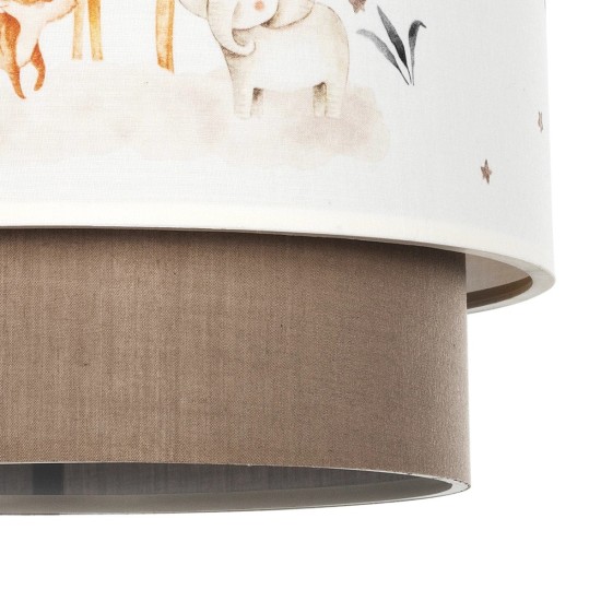 GLOBOSTAR® GIRAFFE 204-0008 Παιδικό Κρεμαστό Φωτιστικό Οροφής με Ντουί 1 x E27 AC 220-240V IP20 - Πολύχρωμο - Μ30 x Π30 x Υ24cm