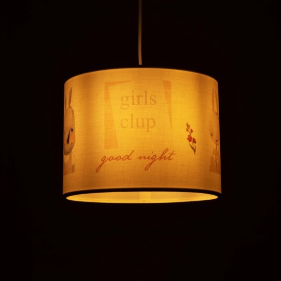 GLOBOSTAR® GIRLSCLUB 204-0010 Παιδικό Κρεμαστό Φωτιστικό Οροφής με Ντουί 1 x E27 AC 220-240V IP20 - Πολύχρωμο - Μ28 x Π28 x Υ24cm