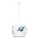 GLOBOSTAR® SATURN 204-0012 Παιδικό Κρεμαστό Φωτιστικό Οροφής με Ντουί 1 x E27 AC 220-240V IP20 - Πολύχρωμο - Μ30 x Π30 x Υ24cm