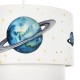 GLOBOSTAR® SATURN 204-0012 Παιδικό Κρεμαστό Φωτιστικό Οροφής με Ντουί 1 x E27 AC 220-240V IP20 - Πολύχρωμο - Μ30 x Π30 x Υ24cm