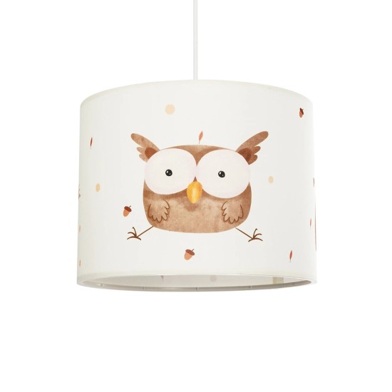 GLOBOSTAR® OWL 204-0017 Παιδικό Κρεμαστό Φωτιστικό Οροφής με Ντουί 1 x E27 AC 220-240V IP20 - Πολύχρωμο - Μ28 x Π28 x Υ24cm