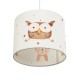 GLOBOSTAR® OWL 204-0017 Παιδικό Κρεμαστό Φωτιστικό Οροφής με Ντουί 1 x E27 AC 220-240V IP20 - Πολύχρωμο - Μ28 x Π28 x Υ24cm