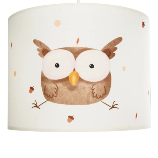 GLOBOSTAR® OWL 204-0017 Παιδικό Κρεμαστό Φωτιστικό Οροφής με Ντουί 1 x E27 AC 220-240V IP20 - Πολύχρωμο - Μ28 x Π28 x Υ24cm