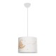 GLOBOSTAR® MOON 204-0019 Παιδικό Κρεμαστό Φωτιστικό Οροφής με Ντουί 1 x E27 AC 220-240V IP20 - Πολύχρωμο - Μ28 x Π28 x Υ24cm