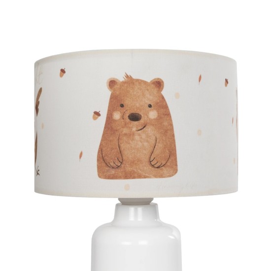 GLOBOSTAR® OWL 204-0024 Παιδικό Επιτραπέζιο Φωτιστικό Πορτατίφ με Ντουί 1 x E27 AC 220-240V IP20 - Πολύχρωμο - Μ24 x Π24 x Υ32cm