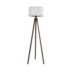 GLOBOSTAR® SAGA 204-0032 Μοντέρνο Επιδαπέδιο Φωτιστικό με Ντουί 1 x E27 AC 220-240V IP20 - Καφέ & Λευκό - Μ38 x Π38 x Υ140cm