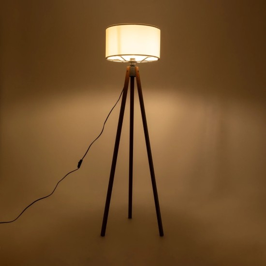 GLOBOSTAR® SAGA 204-0032 Μοντέρνο Επιδαπέδιο Φωτιστικό με Ντουί 1 x E27 AC 220-240V IP20 - Καφέ & Λευκό - Μ38 x Π38 x Υ140cm GLOBOSTAR® SAGA 204-0032 Μοντέρνο Επιδαπέδιο Φωτιστικό με Ντουί 1 x E27 AC 220-240V IP20 - Καφέ & Λευκό - Μ38 x Π38 x Υ140cm