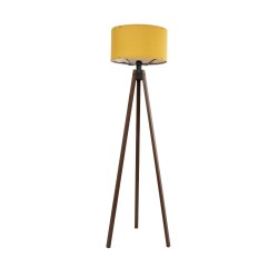 GLOBOSTAR® SAGA 204-0033 Μοντέρνο Επιδαπέδιο Φωτιστικό με Ντουί 1 x E27 AC 220-240V IP20 - Καφέ & Κίτρινο - Μ38 x Π38 x Υ140cm