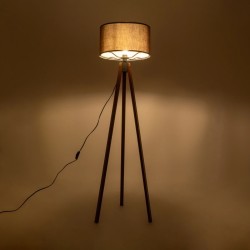 GLOBOSTAR® SAGA 204-0034 Μοντέρνο Επιδαπέδιο Φωτιστικό με Ντουί 1 x E27 AC 220-240V IP20 - Καφέ - Μ38 x Π38 x Υ140cm