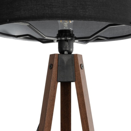 GLOBOSTAR® SAGA 204-0038 Μοντέρνο Επιδαπέδιο Φωτιστικό με Ντουί 1 x E27 AC 220-240V IP20 - Καφέ & Μαύρο - Μ38 x Π38 x Υ140cm