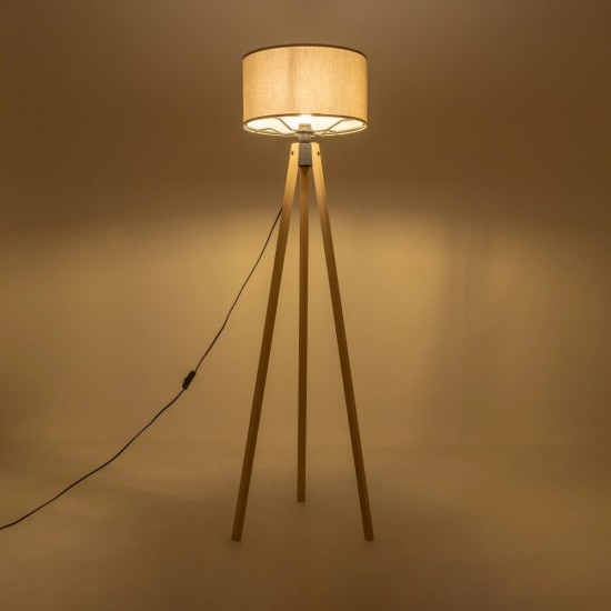 GLOBOSTAR® SAGA 204-0048 Μοντέρνο Επιδαπέδιο Φωτιστικό με Ντουί 1 x E27 AC 220-240V IP20 - Μπεζ & Γκρι - Μ38 x Π38 x Υ140cm GLOBOSTAR® SAGA 204-0048 Μοντέρνο Επιδαπέδιο Φωτιστικό με Ντουί 1 x E27 AC 220-240V IP20 - Μπεζ & Γκρι - Μ38 x Π38 x Υ140cm