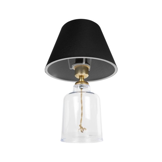 GLOBOSTAR® TRANS 204-0054 Μοντέρνο Επιτραπέζιο Φωτιστικό Πορτατίφ με Ντουί 1 x E27 AC 220-240V IP20 - Διάφανο & Μαύρο - Μ22 x Π22 x Υ34cm GLOBOSTAR® TRANS 204-0054 Μοντέρνο Επιτραπέζιο Φωτιστικό Πορτατίφ με Ντουί 1 x E27 AC 220-240V IP20 - Διάφανο & Μαύρο - Μ22 x Π22 x Υ34cm