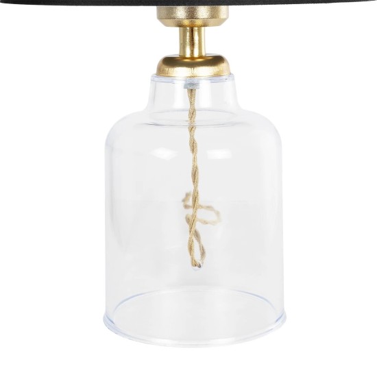 GLOBOSTAR® TRANS 204-0054 Μοντέρνο Επιτραπέζιο Φωτιστικό Πορτατίφ με Ντουί 1 x E27 AC 220-240V IP20 - Διάφανο & Μαύρο - Μ22 x Π22 x Υ34cm GLOBOSTAR® TRANS 204-0054 Μοντέρνο Επιτραπέζιο Φωτιστικό Πορτατίφ με Ντουί 1 x E27 AC 220-240V IP20 - Διάφανο & Μαύρο - Μ22 x Π22 x Υ34cm