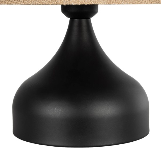 GLOBOSTAR® PYRAMID 204-0057 Μοντέρνο Επιτραπέζιο Φωτιστικό Πορτατίφ με Ντουί 1 x E27 AC 220-240V IP20 - Μαύρο & Μπεζ - Μ22 x Π22 x Υ30cm GLOBOSTAR® PYRAMID 204-0057 Μοντέρνο Επιτραπέζιο Φωτιστικό Πορτατίφ με Ντουί 1 x E27 AC 220-240V IP20 - Μαύρο & Μπεζ - Μ22 x Π22 x Υ30cm