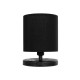 GLOBOSTAR® MINNIE 204-0063 Μοντέρνο Επιτραπέζιο Φωτιστικό Πορτατίφ με Ντουί 1 x E14 AC 220-240V IP20 - Μαύρο - Μ15 x Π15 x Υ21cm