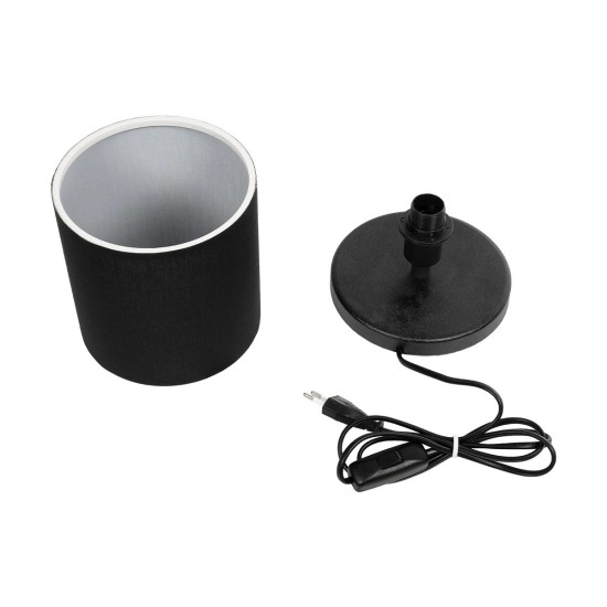 GLOBOSTAR® MINNIE 204-0063 Μοντέρνο Επιτραπέζιο Φωτιστικό Πορτατίφ με Ντουί 1 x E14 AC 220-240V IP20 - Μαύρο - Μ15 x Π15 x Υ21cm