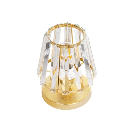 GLOBOSTAR® GLASSY 204-0064 Μοντέρνο Επιτραπέζιο Φωτιστικό Πορτατίφ με Ντουί 1 x E27 AC 220-240V IP20 - Χρυσό & Διάφανο - Μ18 x Π180 x Υ22cm GLOBOSTAR® GLASSY 204-0064 Μοντέρνο Επιτραπέζιο Φωτιστικό Πορτατίφ με Ντουί 1 x E27 AC 220-240V IP20 - Χρυσό & Διάφανο - Μ18 x Π180 x Υ22cm