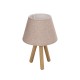 GLOBOSTAR® CAP 204-0070 Μοντέρνο Επιτραπέζιο Φωτιστικό Πορτατίφ με Ντουί 1 x E27 AC 220-240V IP20 - Καφέ & Ροζ - Μ22 x Π22 x Υ33cm
