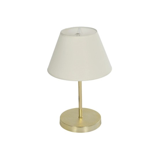 GLOBOSTAR® GLOSSY 204-0071 Μοντέρνο Επιτραπέζιο Φωτιστικό Πορτατίφ με Ντουί 1 x E27 AC 220-240V IP20 - Χρυσό & Λευκό - Μ22 x Π22 x Υ34cm