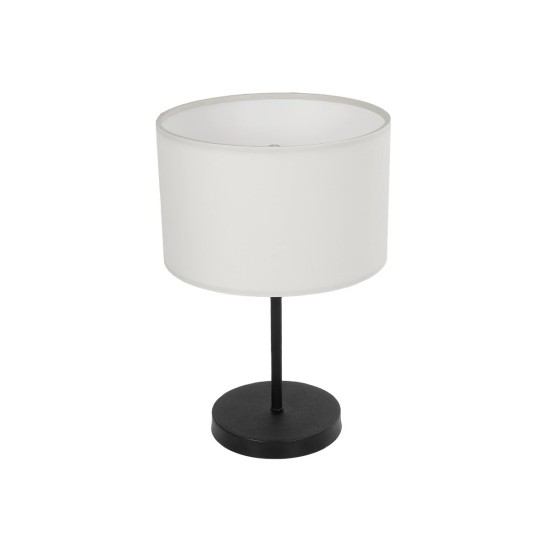 GLOBOSTAR® LARA 204-0075 Μοντέρνο Επιτραπέζιο Φωτιστικό Πορτατίφ με Ντουί 1 x E27 AC 220-240V IP20 - Μαύρο & Μπεζ - Μ24 x Π24 x Υ36cm