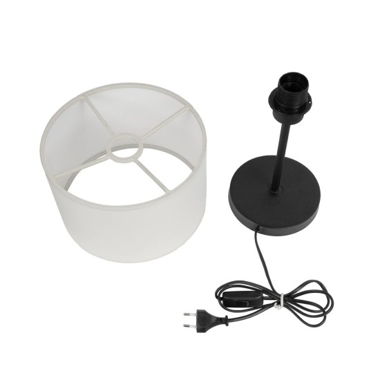 GLOBOSTAR® LARA 204-0075 Μοντέρνο Επιτραπέζιο Φωτιστικό Πορτατίφ με Ντουί 1 x E27 AC 220-240V IP20 - Μαύρο & Μπεζ - Μ24 x Π24 x Υ36cm GLOBOSTAR® LARA 204-0075 Μοντέρνο Επιτραπέζιο Φωτιστικό Πορτατίφ με Ντουί 1 x E27 AC 220-240V IP20 - Μαύρο & Μπεζ - Μ24 x Π24 x Υ36cm
