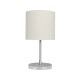 GLOBOSTAR® GLOSSY 204-0077 Μοντέρνο Επιτραπέζιο Φωτιστικό Πορτατίφ με Ντουί 1 x E27 AC 220-240V IP20 - Ασημί & Μπεζ - Μ19 x Π19 x Υ36cm