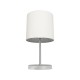 GLOBOSTAR® GLOSSY 204-0077 Μοντέρνο Επιτραπέζιο Φωτιστικό Πορτατίφ με Ντουί 1 x E27 AC 220-240V IP20 - Ασημί & Μπεζ - Μ19 x Π19 x Υ36cm