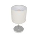 GLOBOSTAR® GLOSSY 204-0077 Μοντέρνο Επιτραπέζιο Φωτιστικό Πορτατίφ με Ντουί 1 x E27 AC 220-240V IP20 - Ασημί & Μπεζ - Μ19 x Π19 x Υ36cm