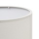 GLOBOSTAR® GLOSSY 204-0077 Μοντέρνο Επιτραπέζιο Φωτιστικό Πορτατίφ με Ντουί 1 x E27 AC 220-240V IP20 - Ασημί & Μπεζ - Μ19 x Π19 x Υ36cm