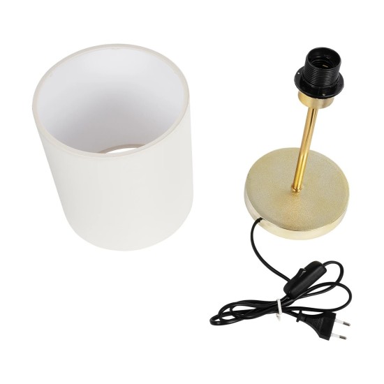 GLOBOSTAR® GLOSSY 204-0078 Μοντέρνο Επιτραπέζιο Φωτιστικό Πορτατίφ με Ντουί 1 x E27 AC 220-240V IP20 - Χρυσό & Μπεζ - Μ19 x Π19 x Υ38cm GLOBOSTAR® GLOSSY 204-0078 Μοντέρνο Επιτραπέζιο Φωτιστικό Πορτατίφ με Ντουί 1 x E27 AC 220-240V IP20 - Χρυσό & Μπεζ - Μ19 x Π19 x Υ38cm