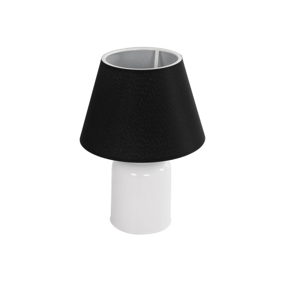 GLOBOSTAR® CIA 204-0081 Μοντέρνο Επιτραπέζιο Φωτιστικό Πορτατίφ με Ντουί 1 x E27 AC 220-240V IP20 - Λευκό & Μαύρο - Μ23 x Π23 x Υ31,5cm