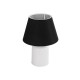 GLOBOSTAR® CIA 204-0081 Μοντέρνο Επιτραπέζιο Φωτιστικό Πορτατίφ με Ντουί 1 x E27 AC 220-240V IP20 - Λευκό & Μαύρο - Μ23 x Π23 x Υ31,5cm