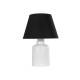 GLOBOSTAR® CIA 204-0081 Μοντέρνο Επιτραπέζιο Φωτιστικό Πορτατίφ με Ντουί 1 x E27 AC 220-240V IP20 - Λευκό & Μαύρο - Μ23 x Π23 x Υ31,5cm