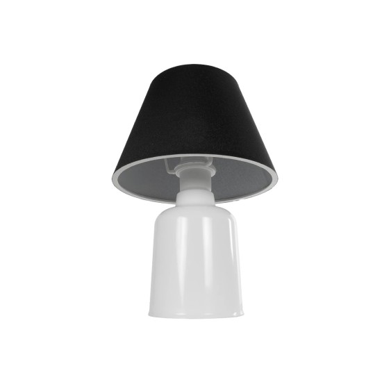 GLOBOSTAR® CIA 204-0081 Μοντέρνο Επιτραπέζιο Φωτιστικό Πορτατίφ με Ντουί 1 x E27 AC 220-240V IP20 - Λευκό & Μαύρο - Μ23 x Π23 x Υ31,5cm