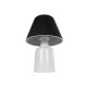 GLOBOSTAR® CIA 204-0081 Μοντέρνο Επιτραπέζιο Φωτιστικό Πορτατίφ με Ντουί 1 x E27 AC 220-240V IP20 - Λευκό & Μαύρο - Μ23 x Π23 x Υ31,5cm