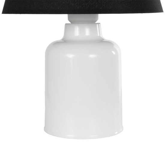 GLOBOSTAR® CIA 204-0081 Μοντέρνο Επιτραπέζιο Φωτιστικό Πορτατίφ με Ντουί 1 x E27 AC 220-240V IP20 - Λευκό & Μαύρο - Μ23 x Π23 x Υ31,5cm