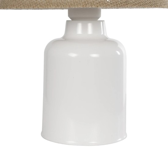 GLOBOSTAR® CIA 204-0082 Μοντέρνο Επιτραπέζιο Φωτιστικό Πορτατίφ με Ντουί 1 x E27 AC 220-240V IP20 - Λευκό & Μπεζ - Μ23 x Π23 x Υ31,5cm GLOBOSTAR® CIA 204-0082 Μοντέρνο Επιτραπέζιο Φωτιστικό Πορτατίφ με Ντουί 1 x E27 AC 220-240V IP20 - Λευκό & Μπεζ - Μ23 x Π23 x Υ31,5cm