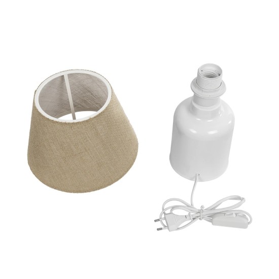 GLOBOSTAR® CIA 204-0082 Μοντέρνο Επιτραπέζιο Φωτιστικό Πορτατίφ με Ντουί 1 x E27 AC 220-240V IP20 - Λευκό & Μπεζ - Μ23 x Π23 x Υ31,5cm GLOBOSTAR® CIA 204-0082 Μοντέρνο Επιτραπέζιο Φωτιστικό Πορτατίφ με Ντουί 1 x E27 AC 220-240V IP20 - Λευκό & Μπεζ - Μ23 x Π23 x Υ31,5cm