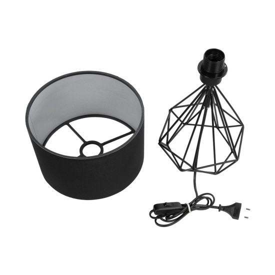 GLOBOSTAR® DIAMOND 204-0083 Μοντέρνο Επιτραπέζιο Φωτιστικό Πορτατίφ με Ντουί 1 x E27 AC 220-240V IP20 - Μαύρο - Μ24,5 x Π24,5 x Υ40cm GLOBOSTAR® DIAMOND 204-0083 Μοντέρνο Επιτραπέζιο Φωτιστικό Πορτατίφ με Ντουί 1 x E27 AC 220-240V IP20 - Μαύρο - Μ24,5 x Π24,5 x Υ40cm