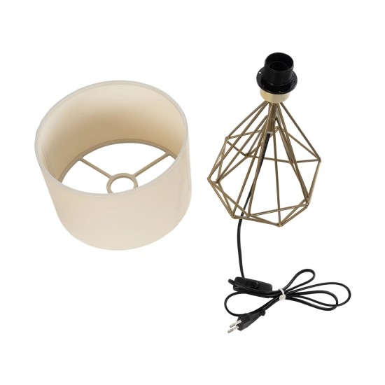 GLOBOSTAR® DIAMOND 204-0084 Μοντέρνο Επιτραπέζιο Φωτιστικό Πορτατίφ με Ντουί 1 x E27 AC 220-240V IP20 - Χρυσό & Μπεζ - Μ24,5 x Π24,5 x Υ40cm GLOBOSTAR® DIAMOND 204-0084 Μοντέρνο Επιτραπέζιο Φωτιστικό Πορτατίφ με Ντουί 1 x E27 AC 220-240V IP20 - Χρυσό & Μπεζ - Μ24,5 x Π24,5 x Υ40cm