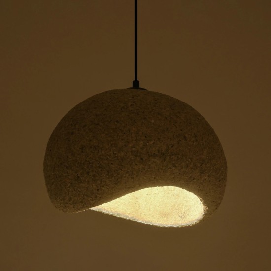 GLOBOSTAR® STONE 204-0123 Μοντέρνο Κρεμαστό Φωτιστικό Οροφής με Ντουί 1 x E27 AC 220-240V IP20 - Γκρι Μπέζ - Μ35 x Π31 x Υ26cm GLOBOSTAR® STONE 204-0123 Μοντέρνο Κρεμαστό Φωτιστικό Οροφής με Ντουί 1 x E27 AC 220-240V IP20 - Γκρι Μπέζ - Μ35 x Π31 x Υ26cm